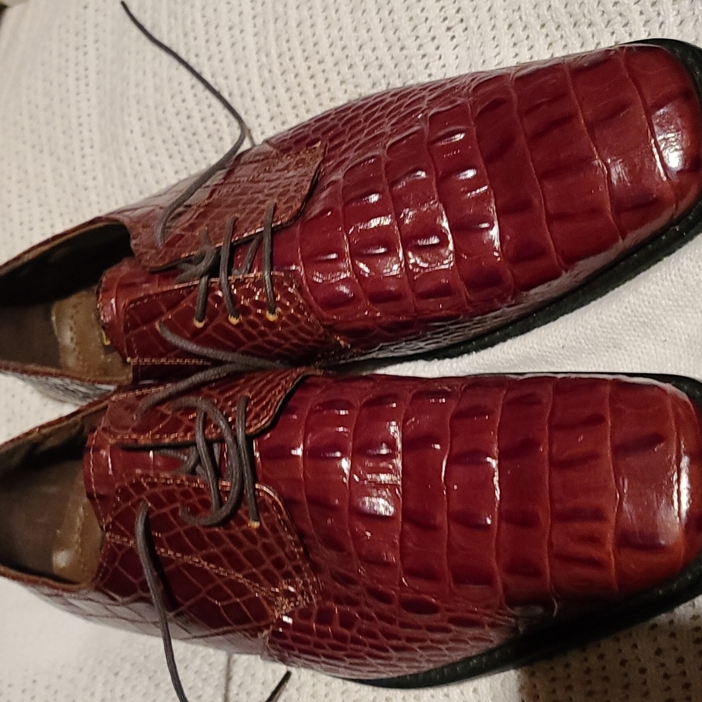 Stacey Adam's brown gator